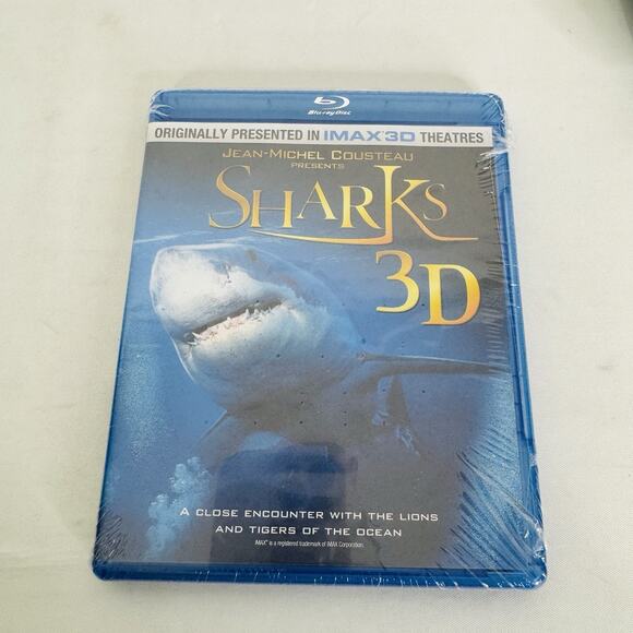 Sharks 3D (Blu-ray Disc, 2011, 2-Disc Set) New FACTORY SEALED - Picture 1 of 3